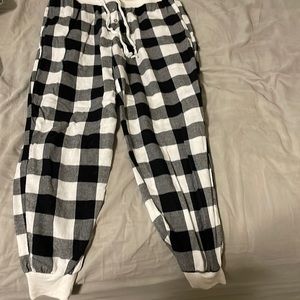 Black and White plaid pajama pants